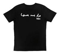 Rock Off Officially Licensed Products The Beatles Camiseta Now & Then Handwritten Nuevo Oficial Hombre Negro, Negro, L