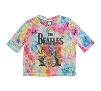Rock Off officially licensed products The Beatles Mesh Crop Top T Shirt Sgt Pepper all Over Print nuevo oficial de, blanco, S
