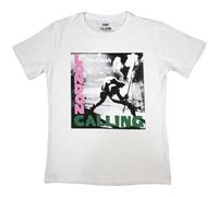 Rock Off officially licensed products The Clash London Calling - Camiseta ajustada para mujer, blanco, S