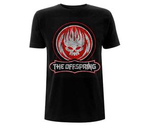 Rock Off Officially Licensed Products The Offspring Distressed Skull Hombre Camiseta Negro XL 100% algodón Regular
