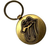 Rock Off officially licensed products The Rolling Stones Classic Tongue Tour 78 - Llavero de doble cara, talla única, dorado, Talla única