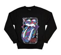Rock Off officially licensed products The Rolling Stones - Sudadera con logotipo de la banda de remolinos de color, Negro, S