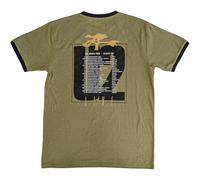 Rock Off Officially Licensed Products U2 Joshua Tree Europe Tour 1987 Ringer - Camiseta, Verde, XL