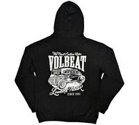 Rock Off officially licensed products Volbeat - Sudadera con capucha y cremallera más rápida, Negro -, Large
