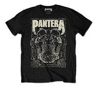Rock Off Pantera 101 Proof Skull-Camiseta Hombre Negro Negro Medium