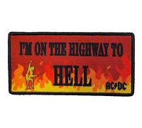 Rock Off Parche tejido estándar AC/DC: Llamas de carretera al infierno
