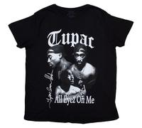 Rock Off - Playera Oficial de Tupac All Eyez, Negro -, L