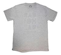 Rock Off Radiohead-Bloc de Notas (Recortado) -Camiseta Gris orgánica, L Unisex Adulto