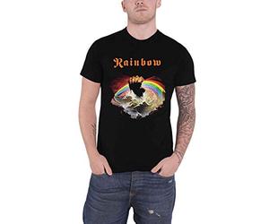 Rock Off Rainbow T Shirt Rising Band Logo Nuevo Oficial De Los Hombres Size S