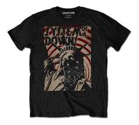 Rock Off System of A Down T Shirt Liberty Bandit Band Logo Nuevo Oficial De Los Hombres Size L