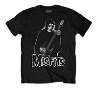 Rock Off Trade Misfits T Shirt Bass Fiend Band Logo Nuevo Oficial De Los Hombres Negro Size L