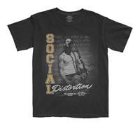 Rock Off Trade Social Distortion T Shirt Athletics Distressed Band Logo Nuevo Oficial Negro Size M