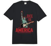 Rock On America Estatua Liberty Guitarra Rock & Roll Comfort Colors Adult Heavyweight T-Shirt