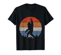 Rock On Bigfoot Sasquatch ama el rock and roll vintage retro Camiseta