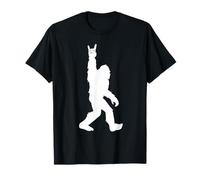 Rock On Bigfoot Sasquatch ama las vibraciones retro del rock and roll Camiseta