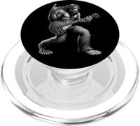 Rock On Bigfoot Tocando Guitarra Eléctrica Sasquatch Banda de Música PopSockets PopGrip para MagSafe