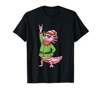 Rock On Christmas Axolotl Elf Vibes Camiseta