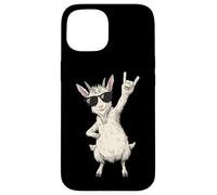 Rock On Goat - Señal de Mano con Gafas de Carcasa para iPhone 15
