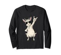 Rock On Goat - Señal de Mano con Gafas de Manga Larga
