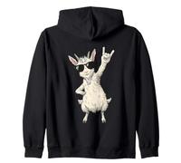 Rock On Goat - Señal de Mano con Gafas de Sudadera con Capucha