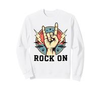 Rock On Hand Signo Símbolo Gesto Rock Lover Regalo Hombres Mujeres Sudadera