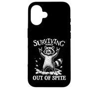Rock On Raccoon, divertido diseño de animales de heavy rock Carcasa para iPhone 16