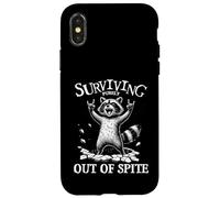 Rock On Raccoon, divertido diseño de animales de heavy rock Carcasa para iPhone X/XS