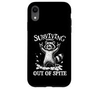 Rock On Raccoon, divertido diseño de animales de heavy rock Carcasa para iPhone XR