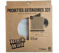 Rock On Wall - 25 fundas de vinilo flexibles Gatefold 33T - fundas transparentes de doble álbum LP - polietileno reciclado y reciclable - fabricado en Francia