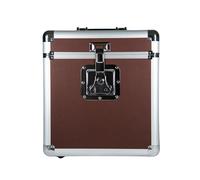 Rock on Wall Flight Case 25 LP Brown, Brown, Suitcase with Imitation Leather Finish
