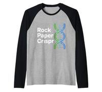 Rock Paper Crispr Ciencia de biología de ADN genético - Camiseta Manga Raglan