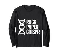 Rock Paper Crispr Ciencia de biología de ADN genético - Manga Larga