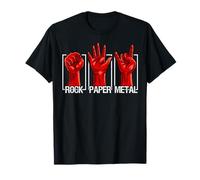 Rock Paper Heavy Metal Funny Rock Music Fan Band Musician Camiseta