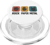 Rock Paper Metal - Divertido letrero de mano, juego de música rock PopSockets PopGrip para MagSafe