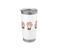 Rock Paper Scissors Group Halloween Costume Tee Vaso térmico de acero inoxidable de doble pared