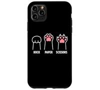 Rock Paper Scissors Hand Game Cute Paw Funny Cat Introvertido Carcasa para iPhone 11 Pro MAX