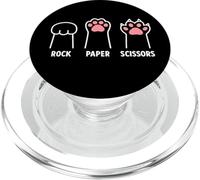 Rock Paper Scissors Hand Game Cute Paw Funny Cat Introvertido PopSockets PopGrip para MagSafe