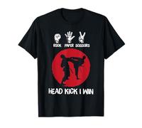 Rock Paper Scissors Head Kick I Win, Divertido Karate Taekwondo Camiseta
