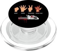 Rock Paper Scissors Motosierra Leñador Silvicultura Humor PopSockets PopGrip para MagSafe