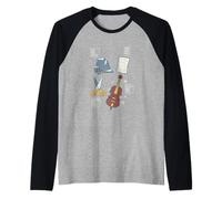 Rock Paper Scissors: Nada supera a la música de Orquesta para violonch Camiseta Manga Raglan