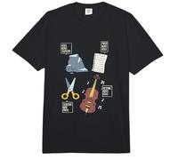 Rock Paper Scissors: Nada supera a la música de Orquesta para violonch Comfort Colors Adult Heavyweight T-Shirt