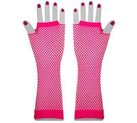 Rock Punk Rock Guantes Cortos de Rejilla 1 par de Colores neón Manopla de Malla sin Dedos para Fiesta de Cosplay Fiesta de Navidad Guantes Cortos de Rejilla