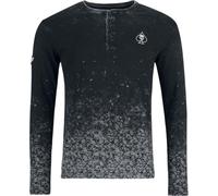 Rock Rebel by EMP Hombre Camiseta Manga Larga Through The Glass Gris Oscuro XL