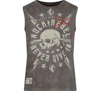 Rock Rebel by EMP Hombre Camiseta sin Mangas Gris con Bordados XL