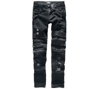 Rock Rebel by EMP Hombre Vaqueros Negros destrozados W36L34