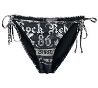 Rock Rebel by EMP Mujer Braguita de Bikini Negra con Estampado M