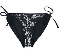 Rock Rebel by EMP Mujer Braguita de Bikini Negra Mix and Match con Estampado de Calavera y Logo M