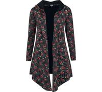 Rock Rebel by EMP Mujer cárdigan negro con estampado allover de cerezas y calaveras S