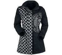 Rock Rebel by EMP Mujer Chaqueta negro-gris con remaches y estampado L