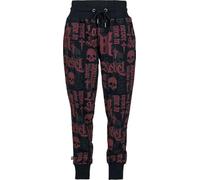 Rock Rebel by EMP Mujer pantalón de chándal Negro con Estampado rockero Delante y detrás S
